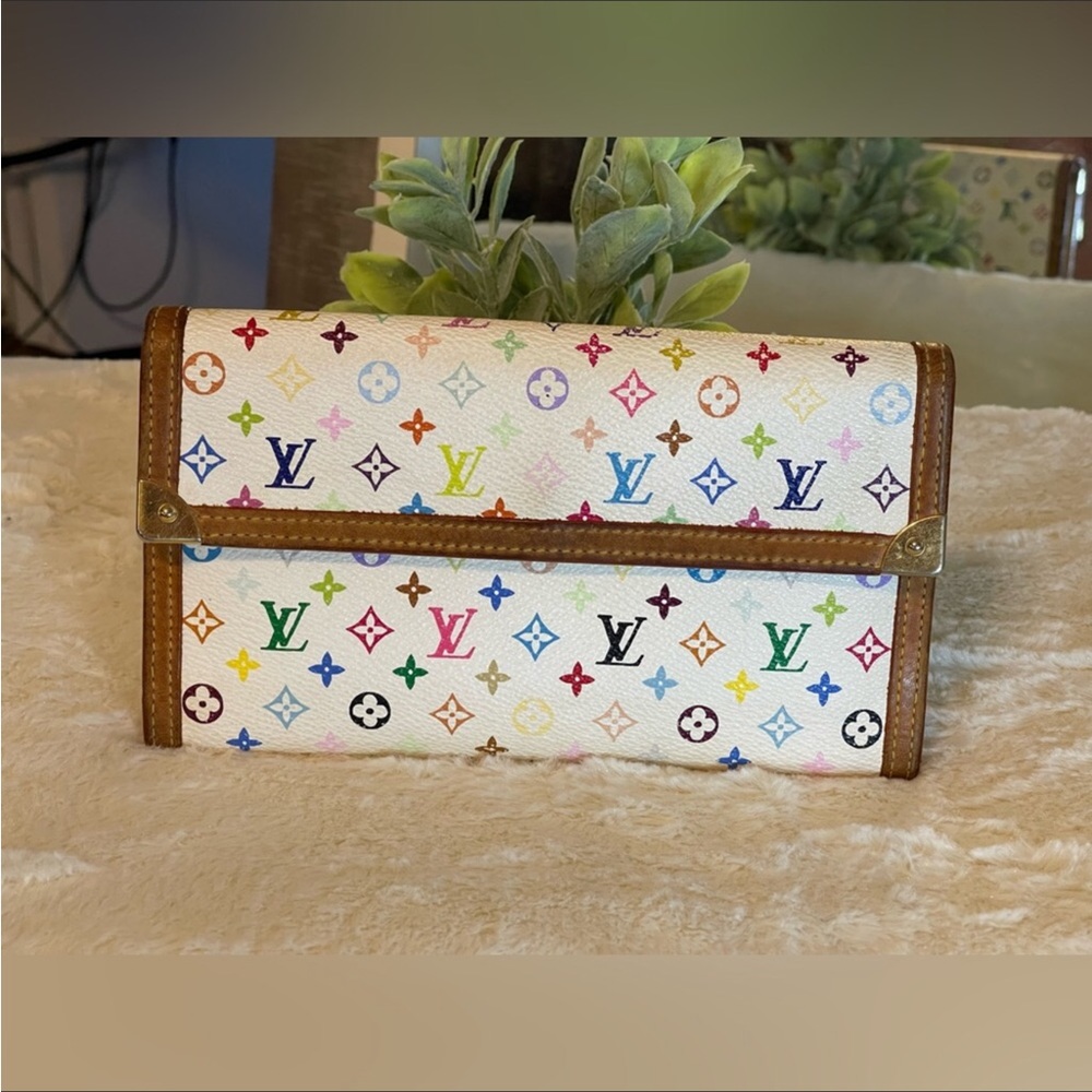 LV Murakami Vintage Monogram Multicolor Porte Tresor International Wallet - Picture 3 of 16